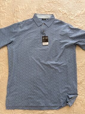 FJ Men's Blue Short-Sleeve Golf Polo Shirt